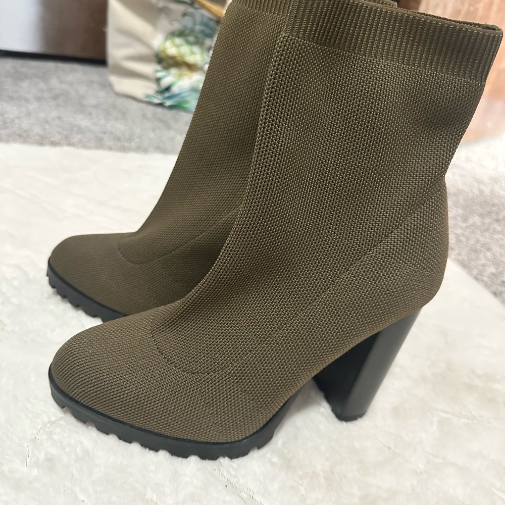 Olive Green Ankle Boots